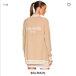 NWT Balmain Buttoned Cardigan - Sable & Naturel